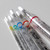 Oxford Lab Products Serological Pipette, Sterile, 50mL, Purple, DNase/RNase Free, 100 Pack - clear glass pipettes with multicolor rings for volume measurement displayed on a white background.