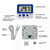 Sper Scientific Digital Temperature Monitor with Remote Sensor, Frost Point Alarm, featuring a digital display, waterproof sensor, and remote sensor head.