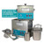 Crest Ultrasonics Powersonic Benchtop Cleaner Tank (P1800D-45), 19.6 Liters, with accessories including baskets, a cleaning tray, a metal container, and a wire mesh basket.