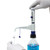 Oxford Lab Products AccuTop Bottle Top Dispenser Without Re-Circulation, 2.5-30 mL, in use with a person wearing gloves dispensing liquid into a container.