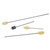 Pyromation Thermocouple, Type J, Ung. Junction, 1/4in OD, 24in, Male Plug, stainless steel probe with yellow and black connectors.