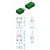 Pyromation Thermocouple, Type K, Ung. Junction, 1/8in, 18in L, Mini Male Plug, image showing technical drawing with dimensions and a detailed view of the thermocouple and connector.