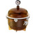 Lab Companion VDR-25UG Vacuum Desiccator with Gauge / UV Block, 10L (0.4cu ft), amber color, with pressure gauge and valve for laboratory use.