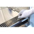 Lab Companion Stand for JB-18A Biosafety Cabinet, stainless steel stand with slots for supporting laboratory equipment.