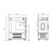 Lab Companion TH3-E-200 Temperature and Humidity Chamber, technical drawing with dimensions, front and side views.