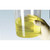 Lab Companion Handle Beaker, PMP (Transparent), 500ml, 10ml Graduations, showing a hand holding a clear plastic beaker filled with yellow liquid.