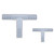 Lab Companion T Connector, PP, (I.D. 3.5mm x O.D. 4.7mm) - Image of two transparent plastic lab tubing connectors with T-shape design for laboratory applications.