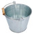 Gilson Company Galvanized Steel Sample Bucket, 14qt, with wood-handled metal handle.