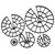 Paragon 1.5in Rebar Spacer Wheels for 3-6 Bar, set of five black plastic spacers with circular grid design used in concrete reinforcement for even spacing of rebar, carton of 500.