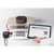 InstroTek EMMA Electronic Mass Measurement Assistant, digital tablet displaying measurement data alongside a digital scale and a sample on the scale.