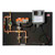 Gilson Company Moisture Room Control Panel for Curing, industrial control panel with electronic components and copper piping system.