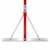 Slip Industries Asphalt Lute, Plain Edges, 7 Foot Handle, 30 inch wide blade with red handle and metal support braces.