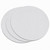 Gilson Company 13in Extractor Filter Paper (Grade 627), 100/Pkg, three white round filter papers for laboratory use.