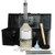 CMTE Stainless Steel Clamp Assembly for Volumetair Air Meter, complete set with clamp, air meter, tubing, and carrying case for airflow measurement and testing.