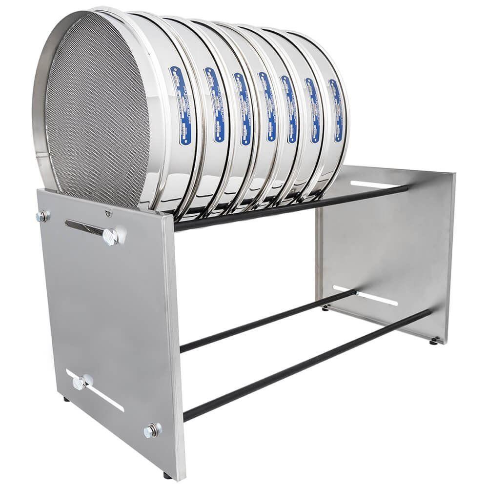 Adjustable Bench Sieve Storage Rack | Materials Testing | CMTP