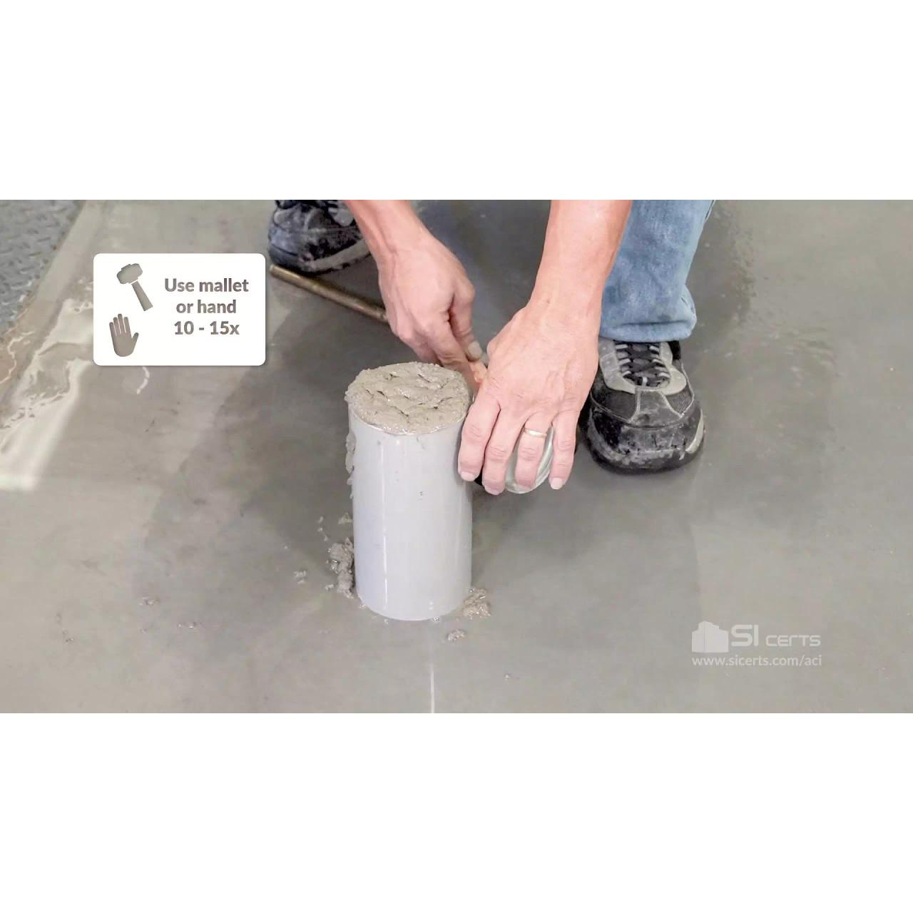 4 x 8in Concrete Test Cylinder, Grey, No Lid, Lip (50/Ct)