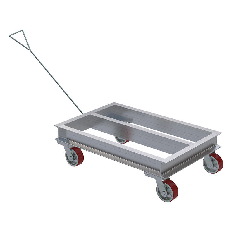 Channel Dolly, Handle 24 x 36in Deck, Poly -Casters, 2,000lb