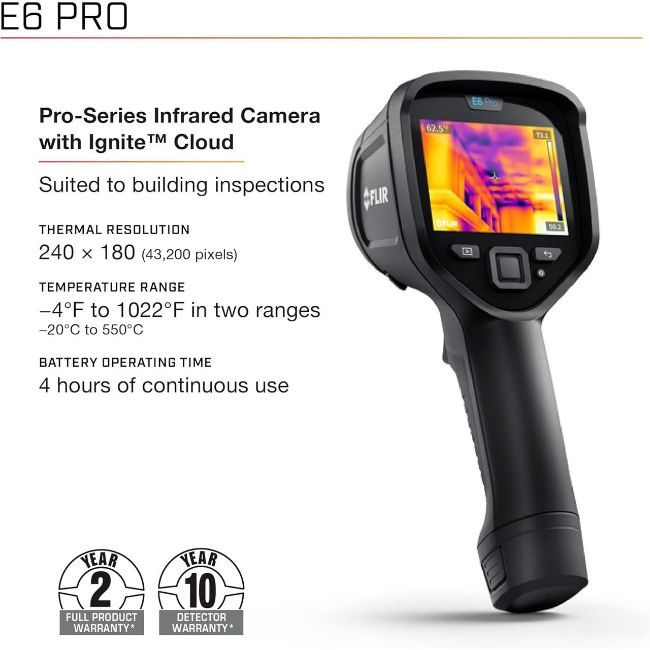 FLIR E6 Pro Thermal Imaging Camera | Building Inspection Tool