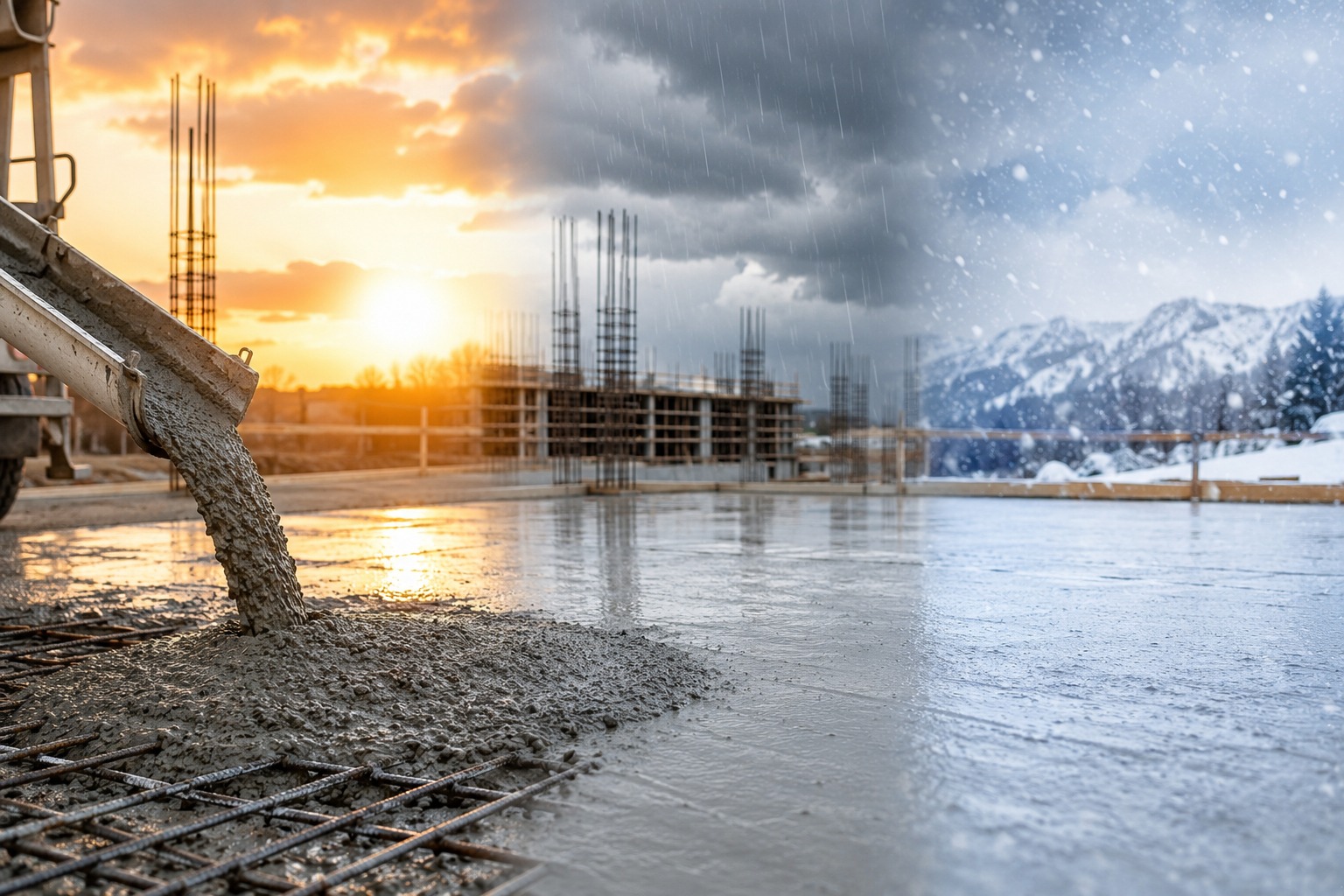 How Weather Affects Concrete Strength: Hot Weather, Cold Weather & Rainy-Day Best Practices