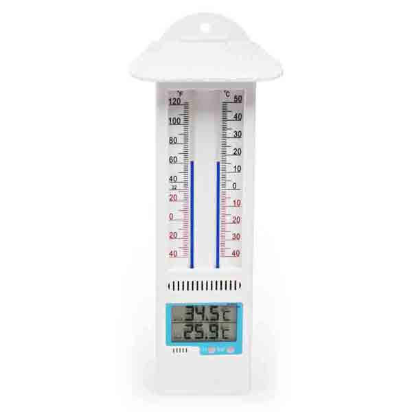 Digital Exact-Temp Min/Max Bottle Thermometer, Ambient/Room
