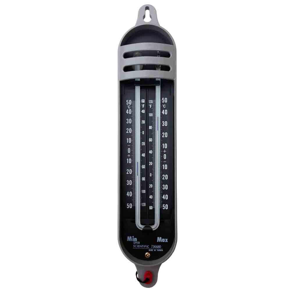 Analog max/min thermometer