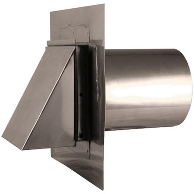 4in SS Dryer Vent Stucco Mount with Flapper and Screen | CMTP