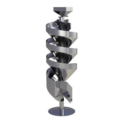 Galvanized Single Spiral Separator, 5in Flight