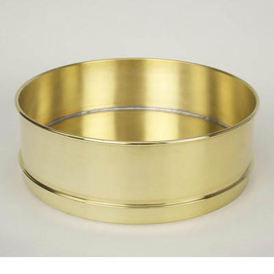 12in Sieve Midstack Pan, Brass, Full Height | 12in ASTM Sieves