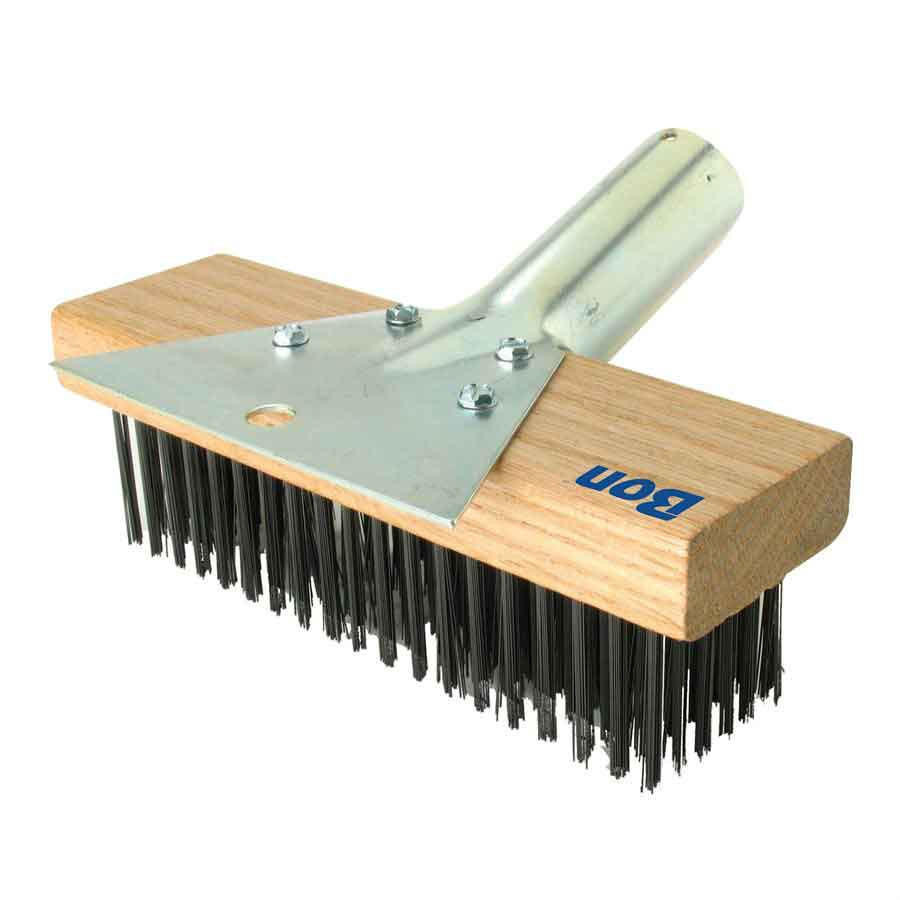 Bon 84-668 Wire Brush - 7 1/8-In. x 2 1/4-In. with Wood Handle