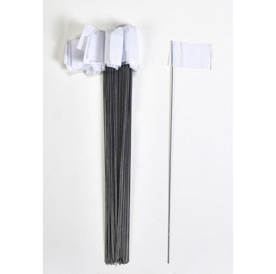 Wire Marking Flags, 2.5in x 3.5in x 21in, White (1000/Box) | CMTP