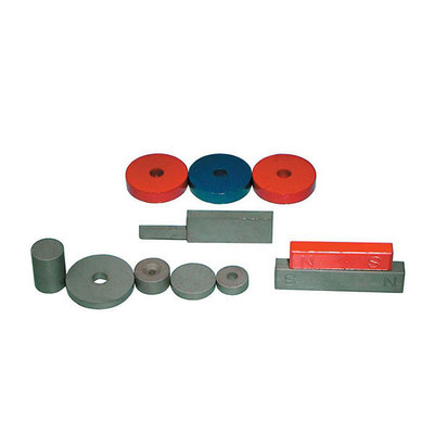 Matte Red Magnets Ring Ceramic Magnets, 38mm, 8mm Thick, One Red and Blue | CMTP