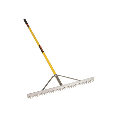 30in Screening Rake with 66in Yellow Fiberglass Handle | CMTP
