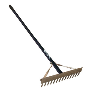 Small Table Rake 17in Mini Landscape Rake, 60in Aluminum Handle | CMTP