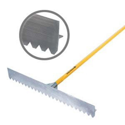 Guelt Rake 42in Lute/Rake, 106in Oversize Yellow Handle, Gusset Bracing | CMTP