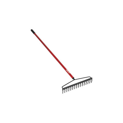 Baton Rake 17in Landscape Contractor Bow Rake, 60in Red Aluminum Handle | CMTP