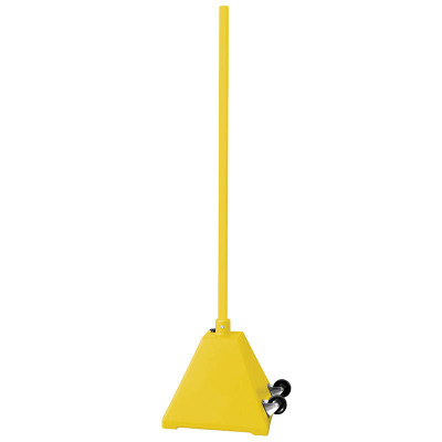 Pyramid Sign Base, Pole and Wheels, 22 x 22 x 98in, Yellow | Certified MTP