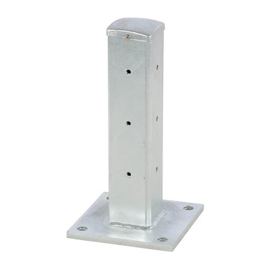 Post Base Ribs Drop In Post, 3 Rib Rigid, Length 9.875in, Steel | Safety | Certified MTP