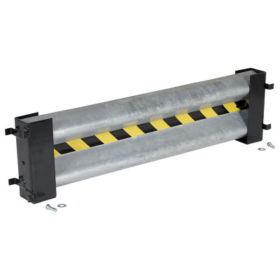 Galvanized Steel Dropin Guard Rail, 2-Ribbed, 48in Length, Gray | CMTP