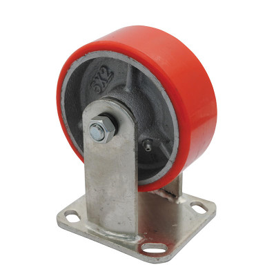 Rigid Caster, 5in Diameter x 2in Width 661 lb., Red | CMTP