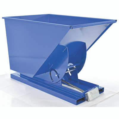 Steel Heavy Duty Self Dumping Hopper, 1 Cu Yd, 6000 lb., Blue | CMTP