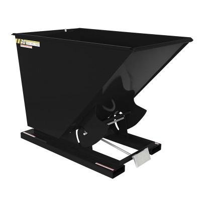 Steel Self Dumping Hopper, 1-1/2 Cu Yd, 2000 lb., Black | CMTP