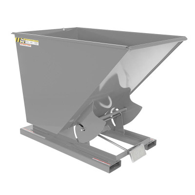 Steel Light Duty Self Dumping Hopper, 1-1/2 Cu Yd, 2000 lb., Gray | CMTP