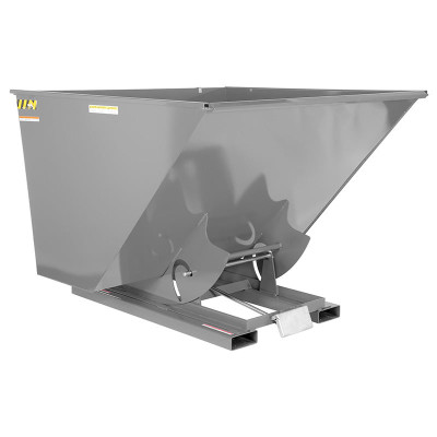 Steel Light Duty Self Dumping Hopper, 2-1/2 Cu Yd, 2000 lb., Gray ...