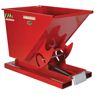 Steel Heavy Duty Self Dumping Hopper, 1/3 Cu Yd, 6000 lb., Red | CMTP