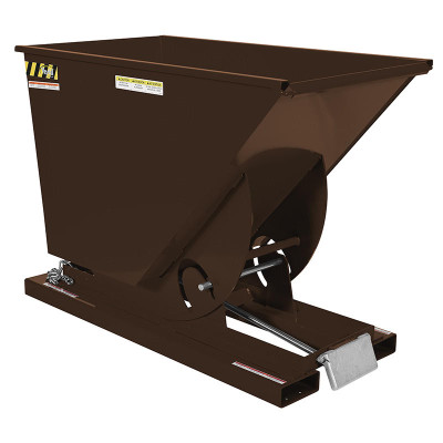 Steel Heavy Duty Self Dumping Hopper, 3/4 Cu Yd, 6000 lb., Brown