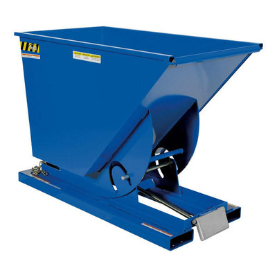 Steel Light Duty Self Dumping Hopper, 3/4 Cu Yd, 2000 lb., Blue ...