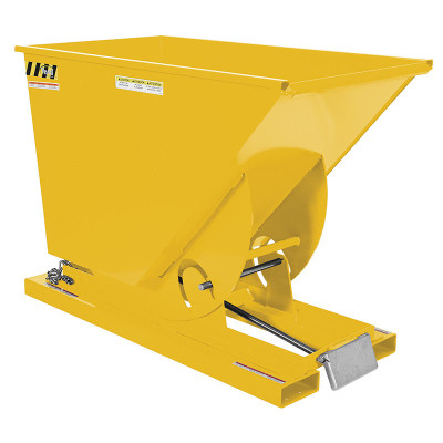 Steel Light Duty Self Dumping Hopper, 3/4 Cu Yd, 2000 lb., Yellow ...