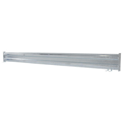 Galvanized 2-Ribbed Bolt On Style Guard Rail, 114in Length, Gray | CMTP