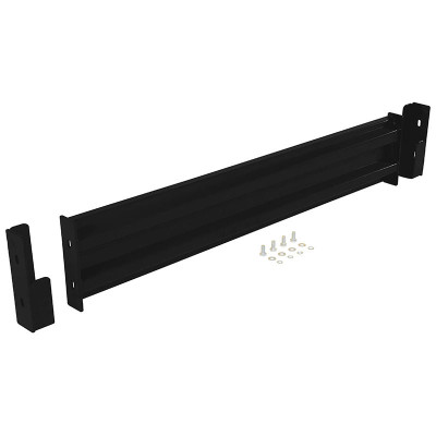 Steel 2 Ribbed Dropin Style Guard Rail, 54in Length, Black | CMTP