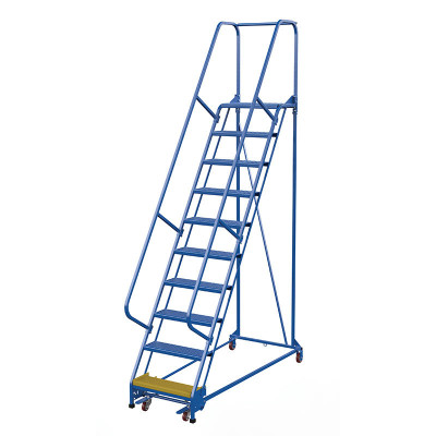 Sloop Ladder Slope Ladder 58 Degree 10 Perforated 23-9/16in Step, 350lb, Blue | CMTP